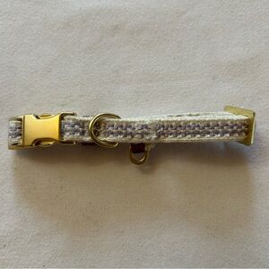 XS Gold and Cream Dog Collar